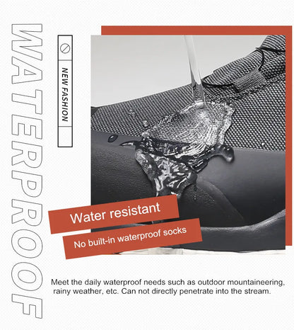 Chaussures de randonnée imperméables HUMTTO, bottes de trekking de montagne, baskets de camping noires pour hommes, chaussures de sécurité, d'escalade, de sport et tactiques pour hommes