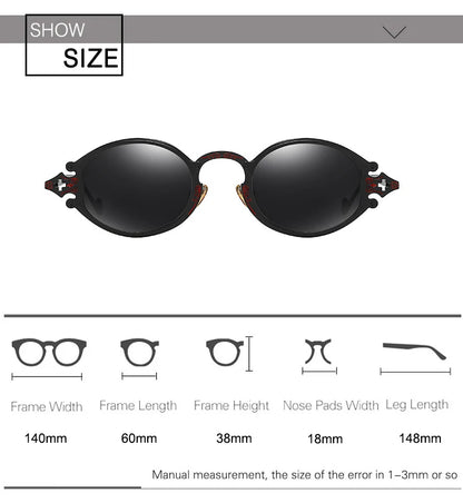 sluneční brýle pro muže ve stylu Cateye, street shoot, retro, steampunk, gotické, oválné, s kovovou obrubou a vyřezávaným vzorem, Gafas sol mujer