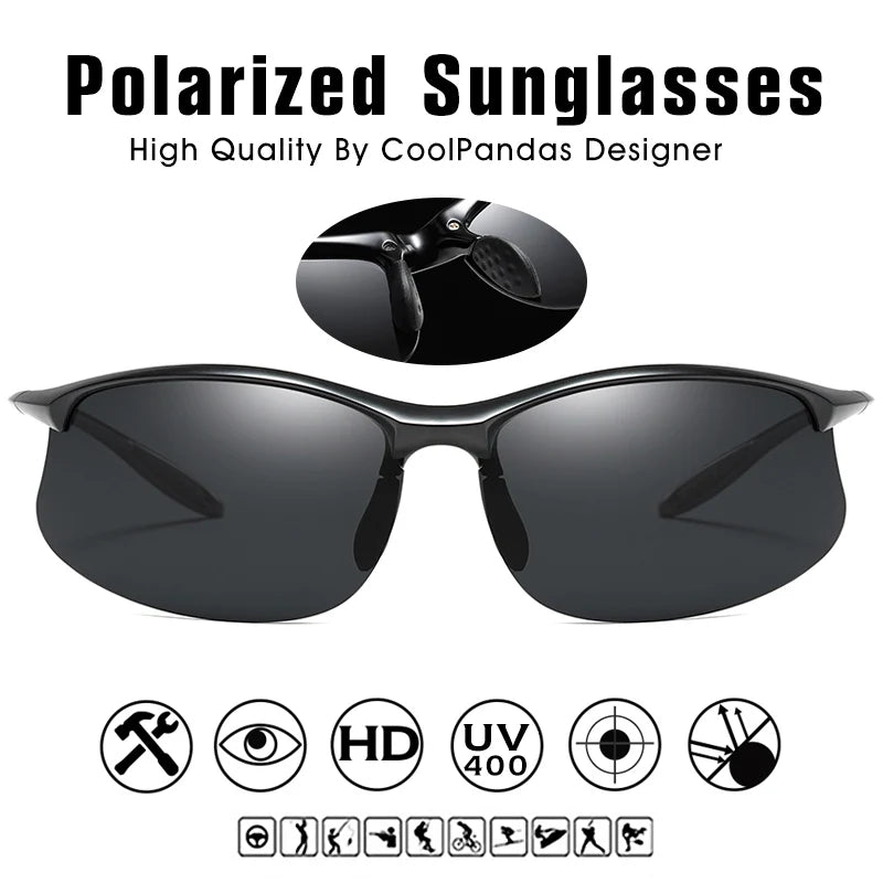 Lunettes de soleil polarisées Top Ultralight TR90 anti-UV pour la conduite, lunettes de soleil militaires pour homme, lunettes de protection, Gafas De Sol