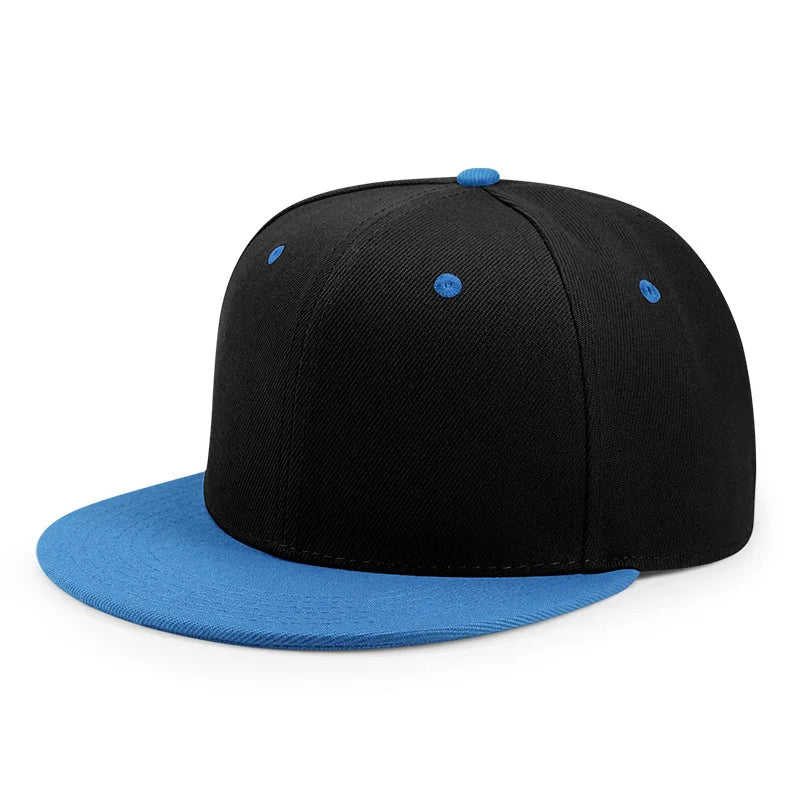 Hurtowa sprzedaż 40 kolorów regulowanych czapek z płaskim daszkiem typu snapback – damskie modne czapki baseballowe z poliestru, męskie czapki sportowe w stylu hip-hopowym
