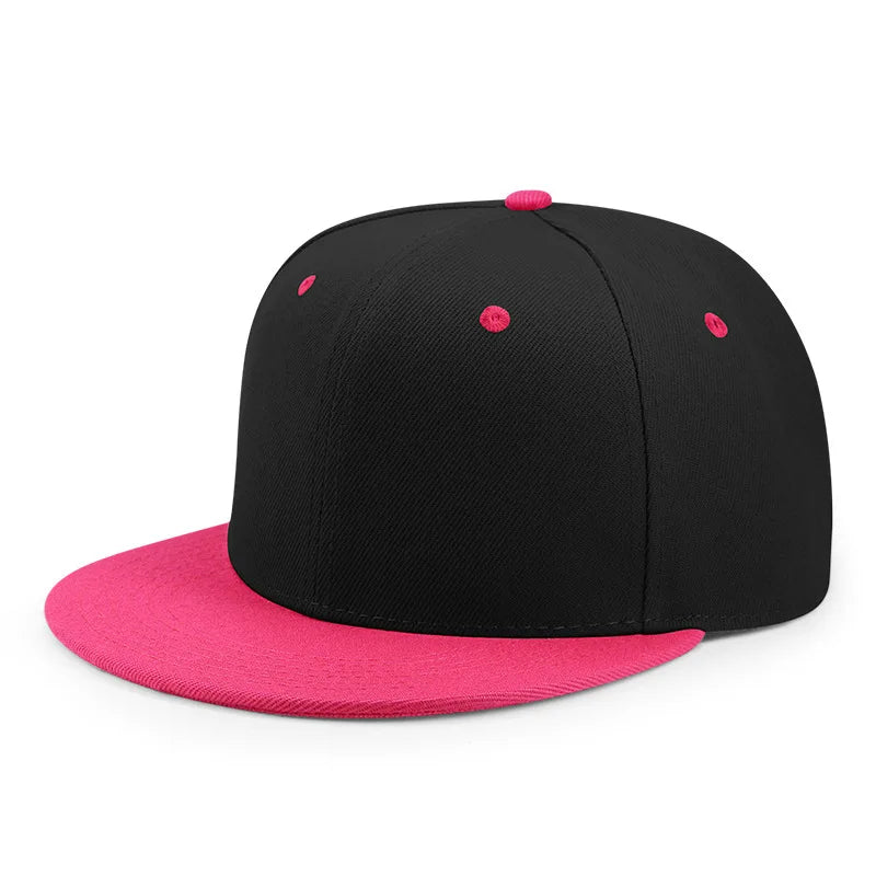 Hurtowa sprzedaż 40 kolorów regulowanych czapek z płaskim daszkiem typu snapback – damskie modne czapki baseballowe z poliestru, męskie czapki sportowe w stylu hip-hopowym