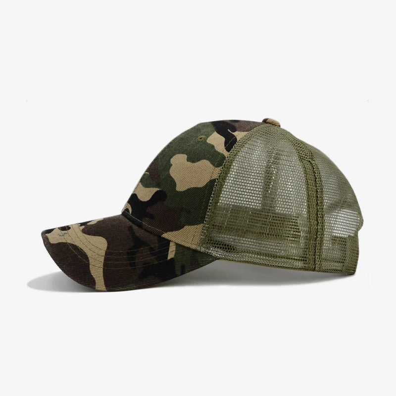 COKK Camouflage-Baseballkappe für Herren, Snapback, Sommermützen für Damen, atmungsaktive Sport-Mesh-Kappe, Sonnenhut, Sonnenschutz, Golf, verstellbar, für Erwachsene