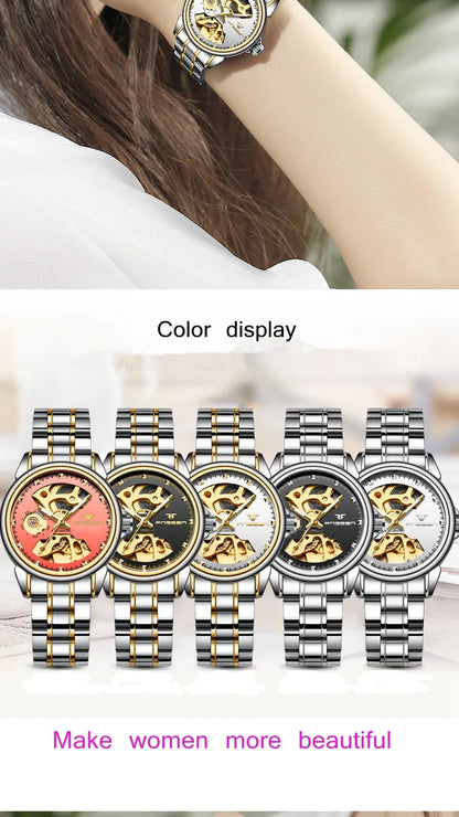 Fashion Luxury Brand Ladies Watches Women Automatic Watches Mechanical Watch Waterproof Luminous Sport Casual Wristwatch