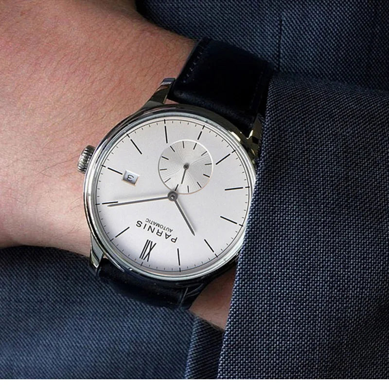 Parnis Mechanical Watches Minimalist Watch for Men Wristwatch Luxury Waterproof Automatic hombre Relogio Masculino Calendar 2025