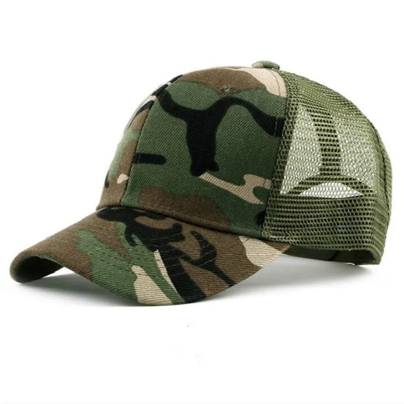 COKK Camouflage-Baseballkappe für Herren, Snapback, Sommermützen für Damen, atmungsaktive Sport-Mesh-Kappe, Sonnenhut, Sonnenschutz, Golf, verstellbar, für Erwachsene