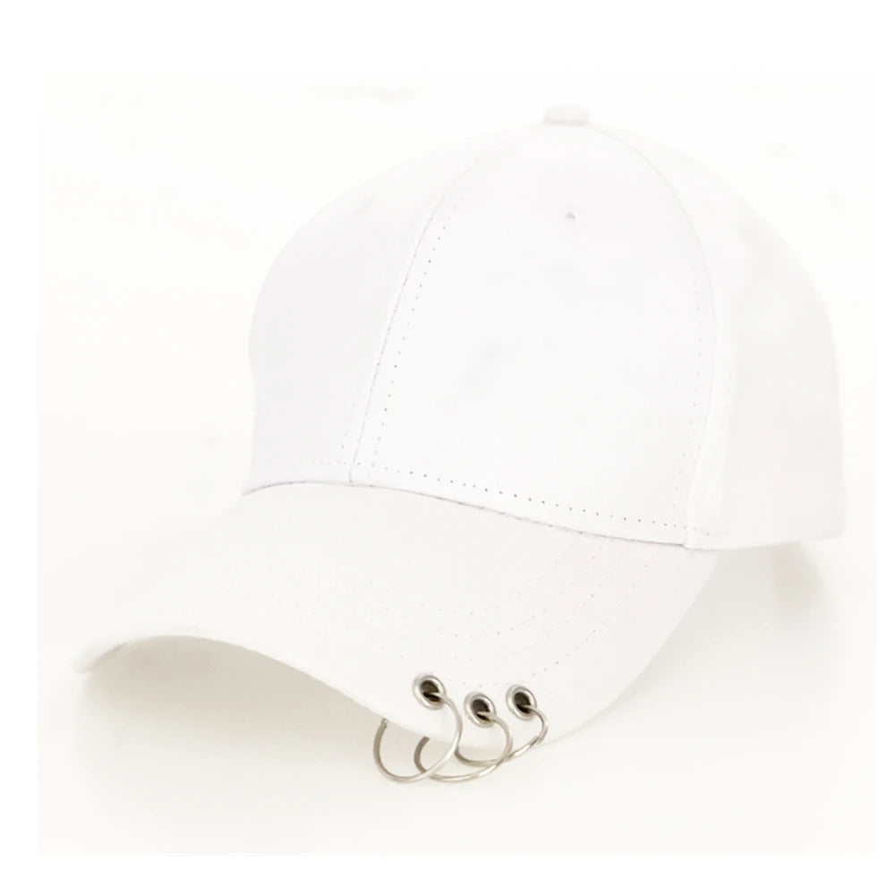 Adjustable Baseball Hat With Ring Outdoor Sports Sun For Women Men Fashion Snapback Cap