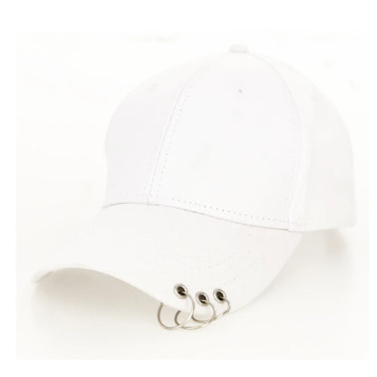 Adjustable Baseball Hat With Ring Outdoor Sports Sun For Women Men Fashion Snapback Cap