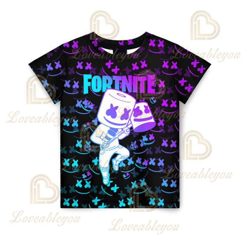 Cartoon Fortnite New Summer Children T Shirt 3D Printed Boys Girls Streetwear Adults Kids Clothes Funny Tee O-Neck Tops