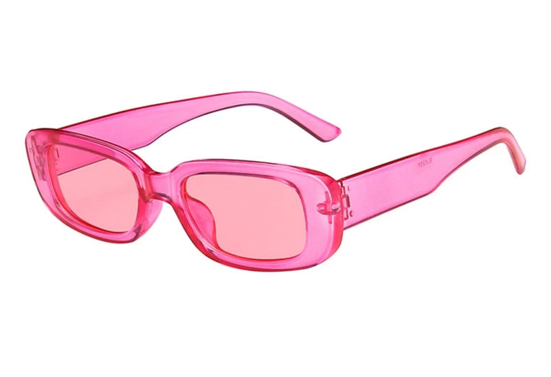Lunettes de soleil rectangulaires blanches classiques pour femme, petites lunettes de soleil carrées rétro de marque, lunettes de soleil pour femme
