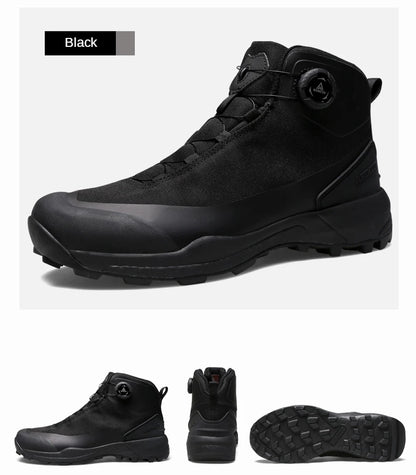 Chaussures de randonnée imperméables HUMTTO, bottes de trekking de montagne, baskets de camping noires pour hommes, chaussures de sécurité, d'escalade, de sport et tactiques pour hommes