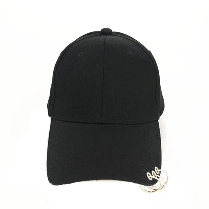 Adjustable Baseball Hat With Ring Outdoor Sports Sun For Women Men Fashion Snapback Cap