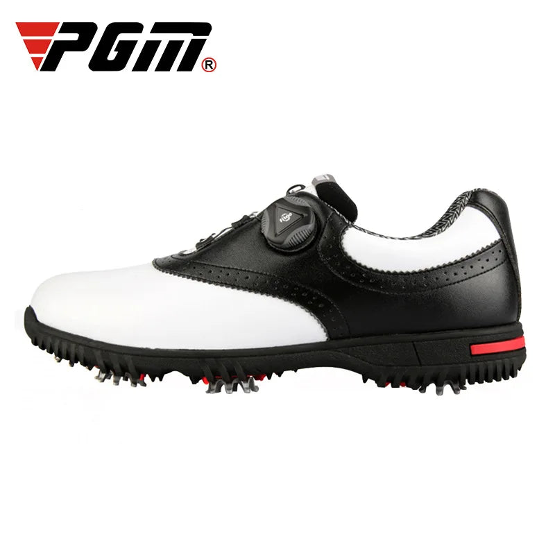 Chaussures de golf pour homme PGM : chaussures de sport imperméables, boucles rotatives, baskets antidérapantes, baskets de golf multifonctionnelles