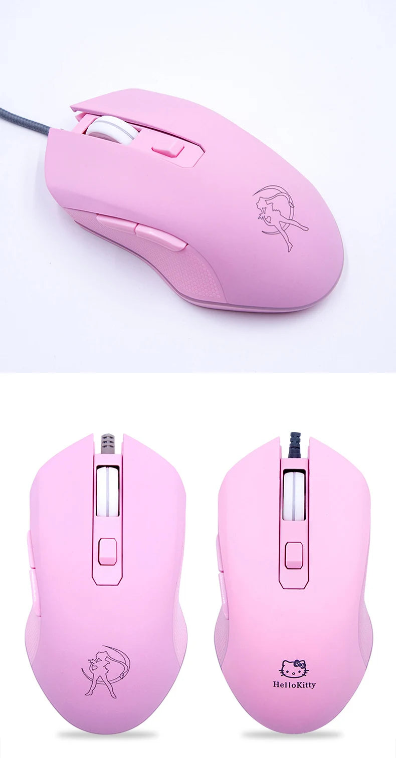 UTHAI DB49 Wired luminous pink mouse 1600 (dpi) computer accessories peripheral cute girl girl gaming mouse