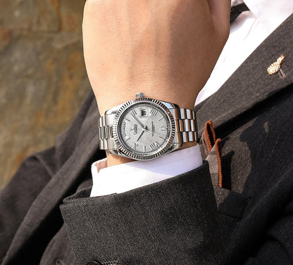 NEW 2025 CADISEN Men's Mechanical Watches Luxury Meteorite Dial Automatic Watch For Men Week 100M Japan MIYOTA 8285 Clock Man