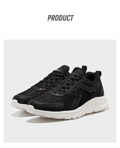 Xtep Sports Shoes Men's Mesh Breathable Running Shoes Winter Marathon Black White Men's Sports Shoes Sneakers Man 879119110110