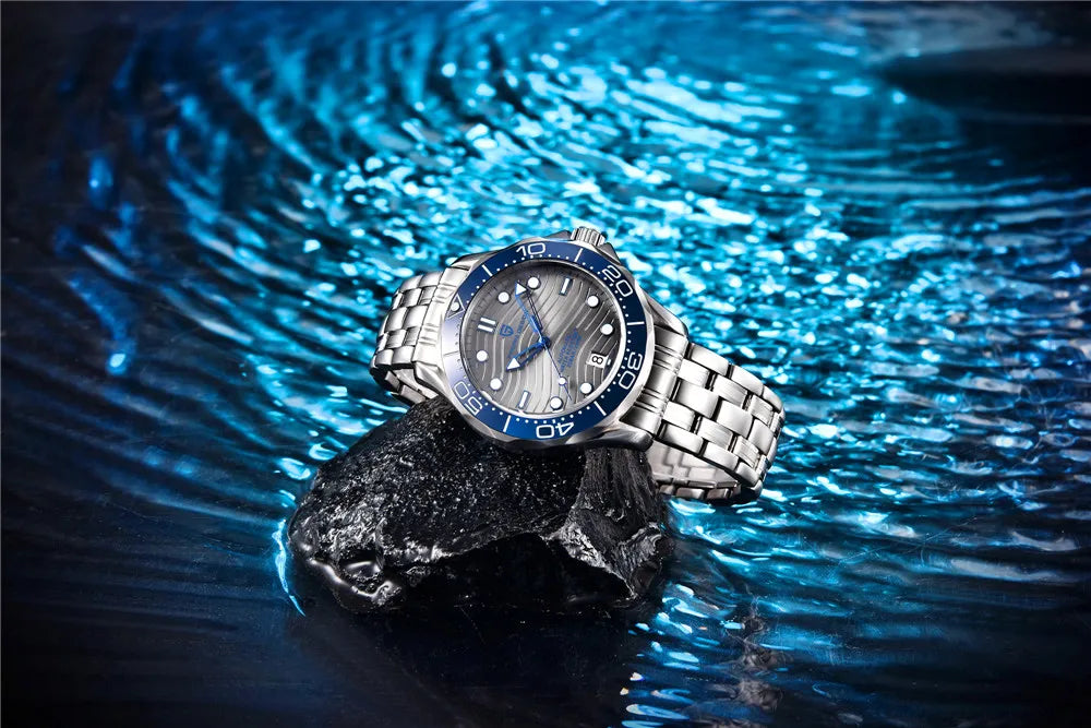 PAGANI DESIGN 2026 New V2 Waves 200M Diving Men's Watches Fashion Luxury Automatic Watch Men AR Sapphire crystal Wrist watch Men