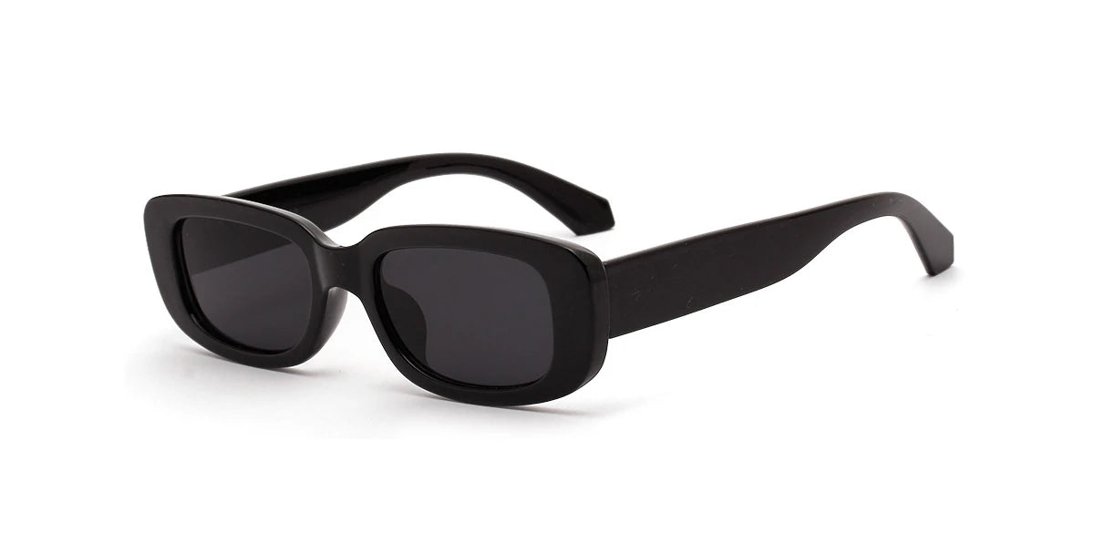 Lunettes de soleil rectangulaires blanches classiques pour femme, petites lunettes de soleil carrées rétro de marque, lunettes de soleil pour femme
