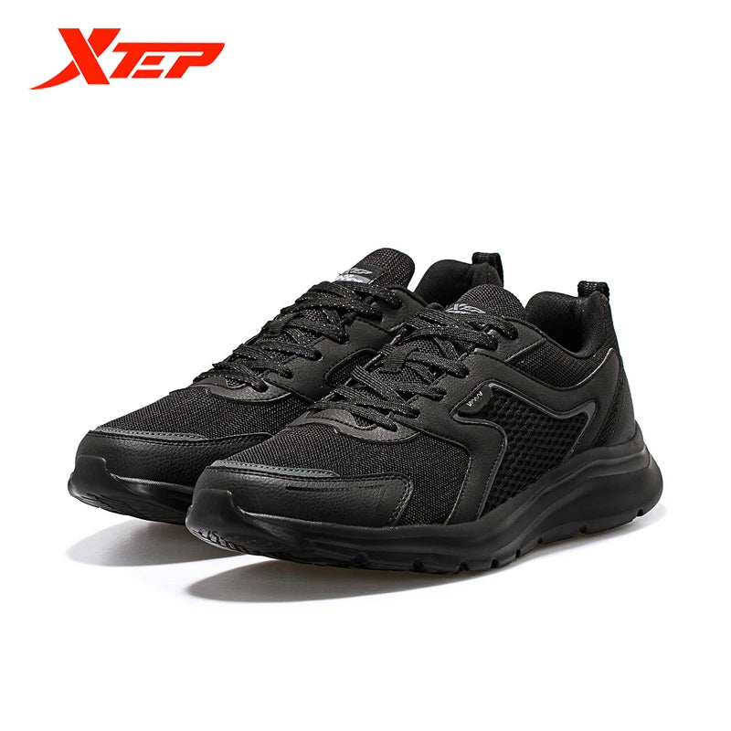 Xtep Sports Shoes Men's Mesh Breathable Running Shoes Winter Marathon Black White Men's Sports Shoes Sneakers Man 879119110110