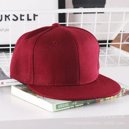Casquette hip-hop unie pour homme, casquette snapback, casquettes de baseball pour femme, casquettes à visière plate ajustable, visières unies, pour garçons et filles, danse de rue