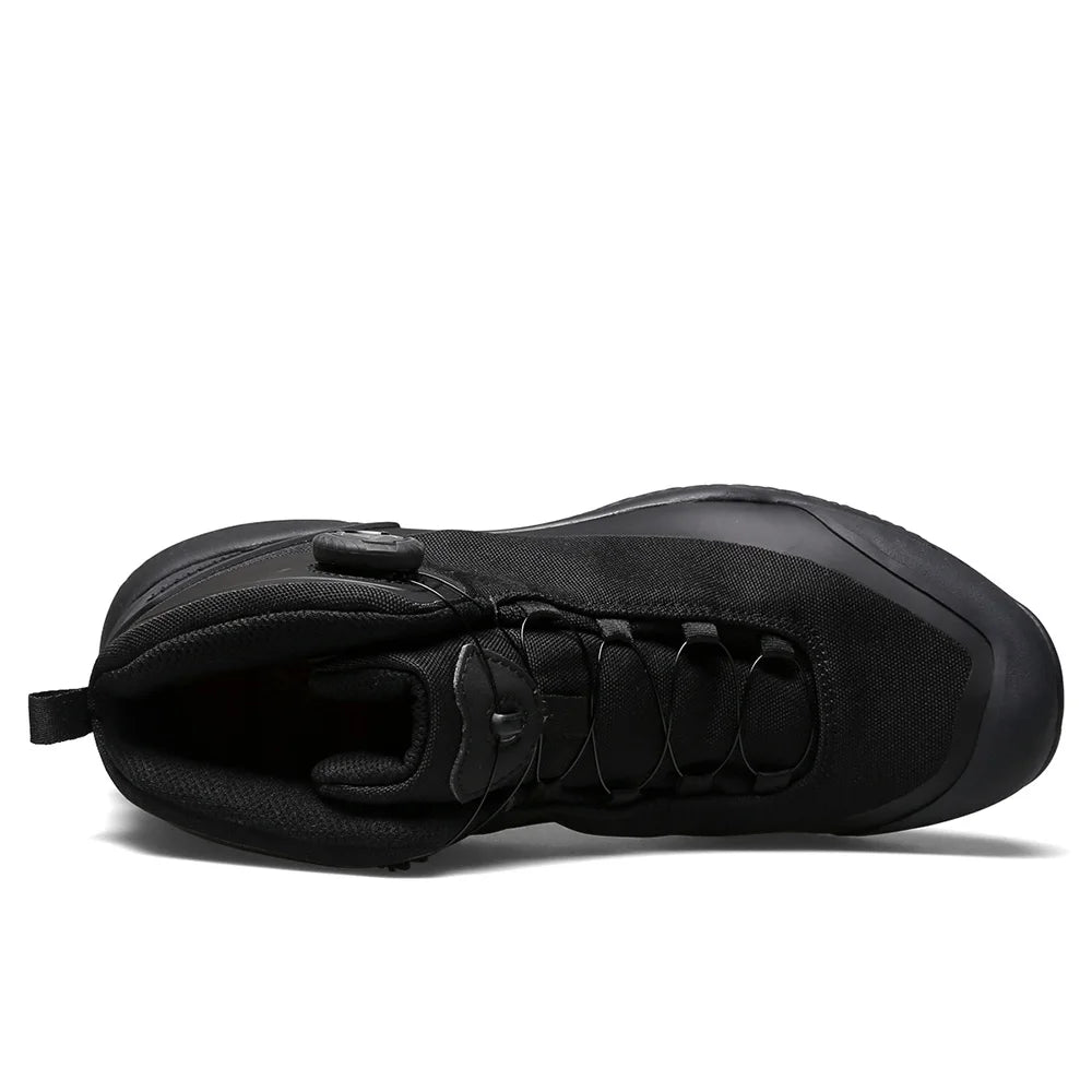 Chaussures de randonnée imperméables HUMTTO, bottes de trekking de montagne, baskets de camping noires pour hommes, chaussures de sécurité, d'escalade, de sport et tactiques pour hommes