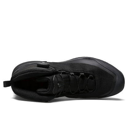 Chaussures de randonnée imperméables HUMTTO, bottes de trekking de montagne, baskets de camping noires pour hommes, chaussures de sécurité, d'escalade, de sport et tactiques pour hommes