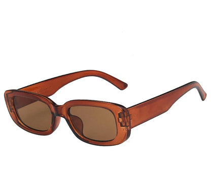 Lunettes de soleil rectangulaires blanches classiques pour femme, petites lunettes de soleil carrées rétro de marque, lunettes de soleil pour femme