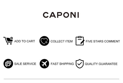 CAPONI Square Sun Glasses For Men Photochromic Polarized Rimless Sunglasses Classic Design High Quality Eyewear UV400 BS7467