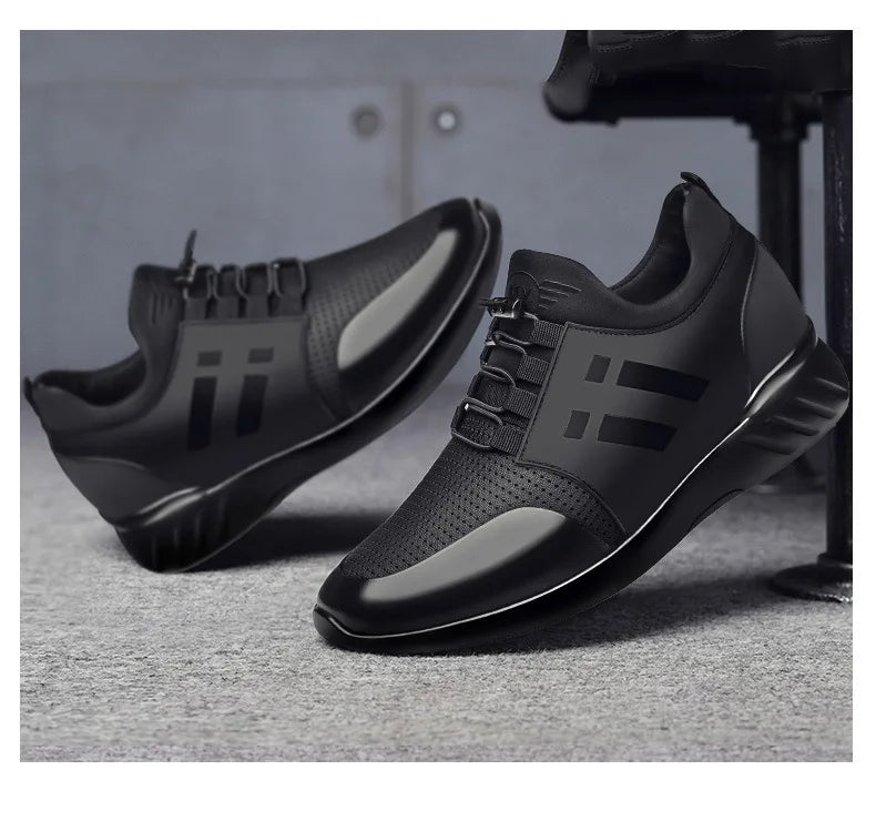 oein 2022 Men's Sneakers Quality 6CM Increasing British Shoes New Breathable Summer Casual Sneakers Big Size Office Shoes Men