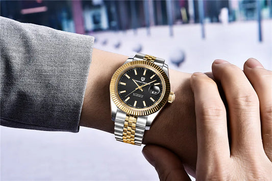 Montre-bracelet mécanique pour homme PAGANI DESIGN PD1645 – Mouvement 8215, verre saphir, modèle de luxe en acier, étanche jusqu'à 100 m