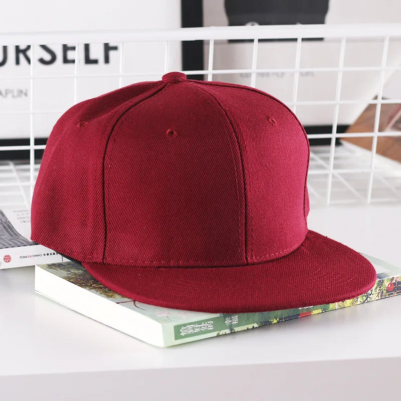 Casquette hip-hop unie pour homme, casquette snapback, casquettes de baseball pour femme, casquettes à visière plate ajustable, visières unies, pour garçons et filles, danse de rue