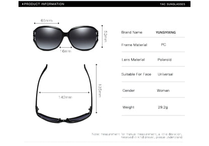 YUNSIYIXING Polarized Women's Sunglasses Butterfly Sunglasses For Women Classic Brand Designer Eyewear Fashion 2023 UV400