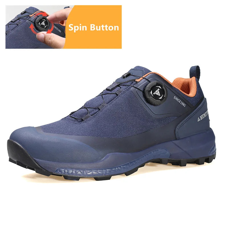 Chaussures de randonnée imperméables HUMTTO, bottes de trekking de montagne, baskets de camping noires pour hommes, chaussures de sécurité, d'escalade, de sport et tactiques pour hommes