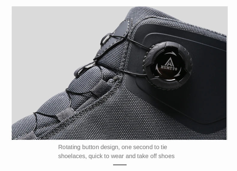 Chaussures de randonnée imperméables HUMTTO, bottes de trekking de montagne, baskets de camping noires pour hommes, chaussures de sécurité, d'escalade, de sport et tactiques pour hommes