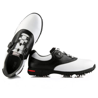 Chaussures de golf pour homme PGM : chaussures de sport imperméables, boucles rotatives, baskets antidérapantes, baskets de golf multifonctionnelles