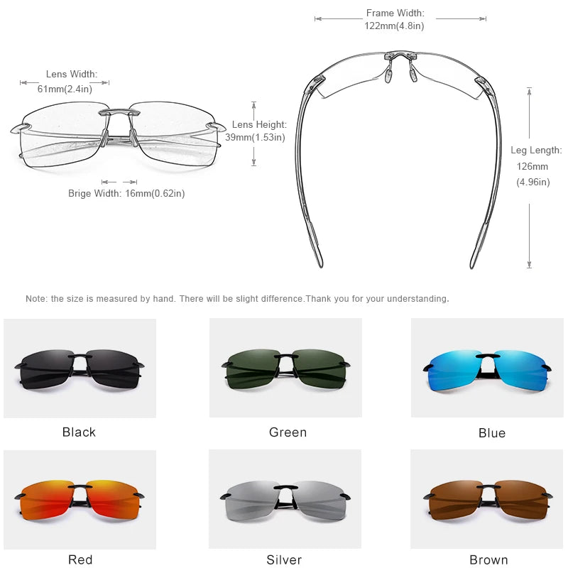 KINGSEVEN TR90 Rimless Sunglasses Men Ultralight High Quality Square Frameless Sun Glasses For Women Brand Designer Mirror Lens