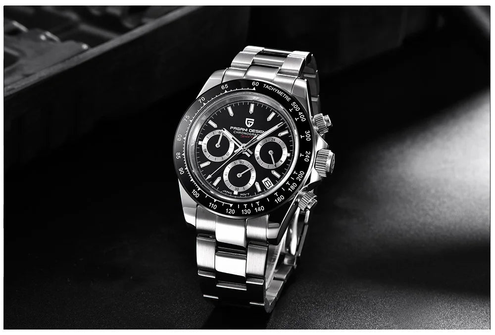 PAGANI DESIGN 2025 New Men's Watches Luxury Rose Gold Quartz Watch For Men 100M Waterproof Sports Chronograph Wristwatch Men