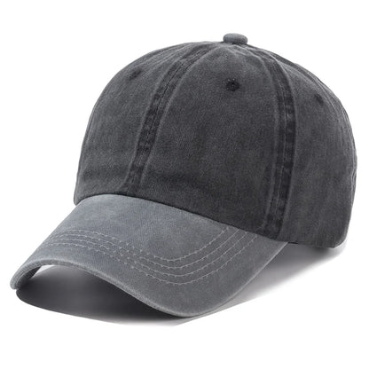 Hot Sale Unisex Cap Two-color Stitching Washed Cotton Baseball Cap Men & Women Casual Adjustable Outdoor Hats