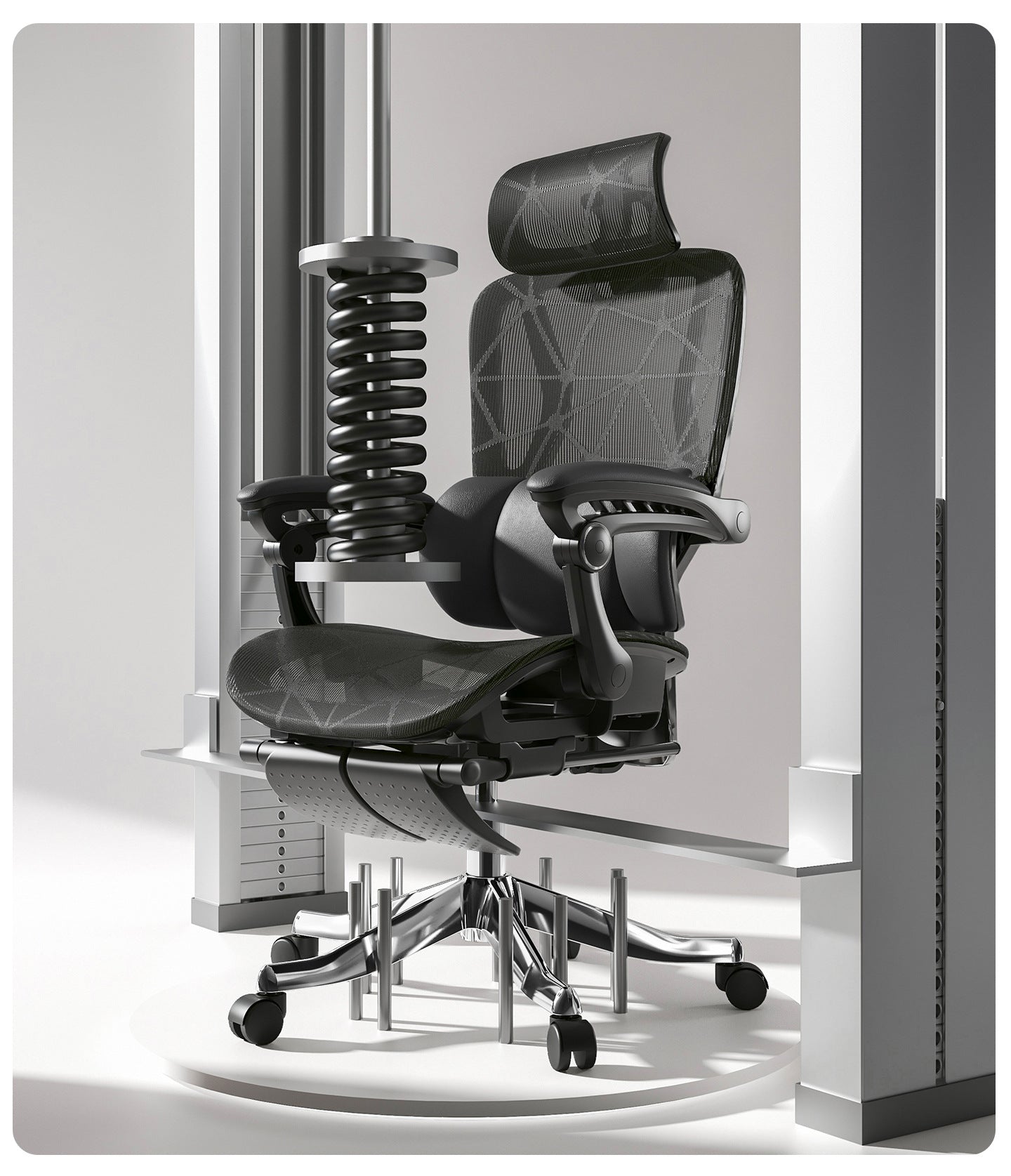 UVR Gaming Computer Chair Ergonomic Office Chair with Reclining Backrest, Adjustable Height, Comfortable Mesh Executive Swivel Chair for Home & Work