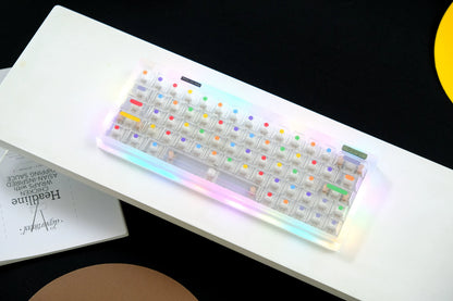 Aifei GMK Dots Keycaps 122 Keys Fog Translucent ABS Double Shot Cherry Black White for Mechanical Keyboard Mad 60he 68he Game PC