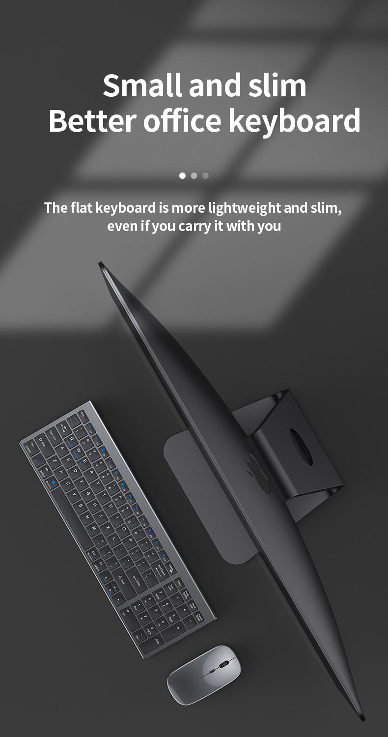 Teclado inalámbrico Bluetooth 5.0&3.0&2.4G FN+1/2/3 de doble modo, 350mAh, ultrafino, para portátil, PC, TV, iPad, Macbook y Android