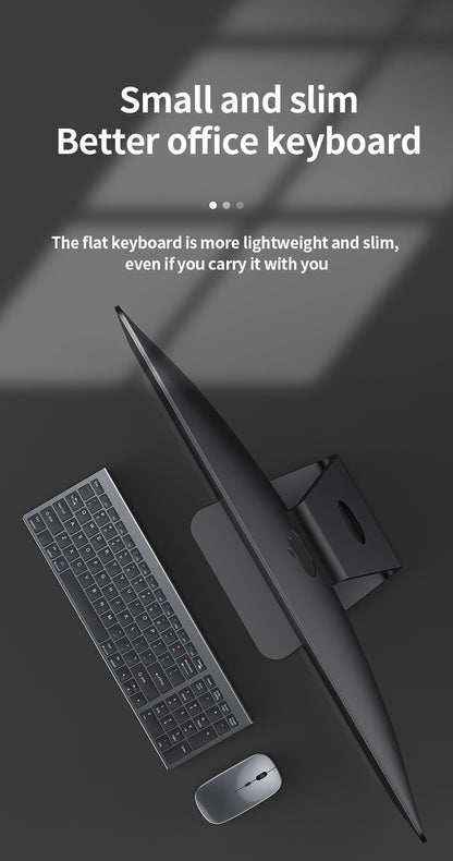 Teclado inalámbrico Bluetooth 5.0&3.0&2.4G FN+1/2/3 de doble modo, 350mAh, ultrafino, para portátil, PC, TV, iPad, Macbook y Android
