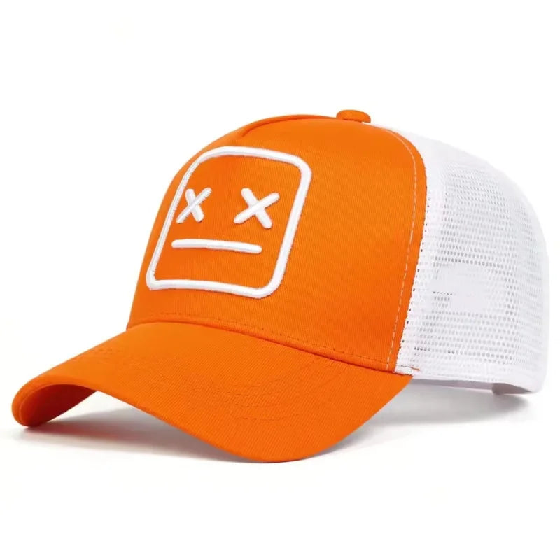 Unisex XX Haftowane czapki z daszkiem typu baseballowego z siateczką, regulowane czapki codzienne, wiosenne i letnie czapki chroniące przed słońcem na świeżym powietrzu