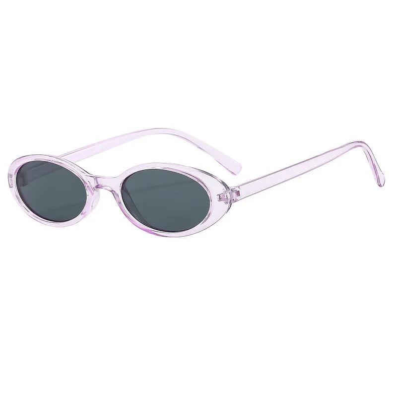 Malé oválné sluneční brýle pro ženy a muže, trendy, vintage, hip hop, kočičí oči, dámské, leopardí, černé, punkové, UV400, Oculos