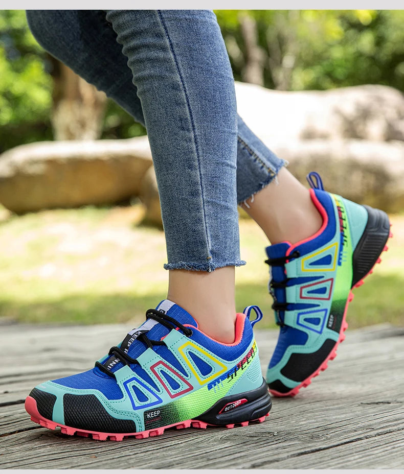 Women's Hiking Shoes Waterproof Outdoor Sports Shoes Women's Walking Travel Sports Shoes Bicycle Sports Shoes Running Shoes