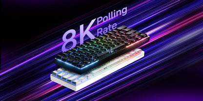 Teclado mecánico MONSGEEK FUN60 PRO&MAX HE con interruptores magnéticos, teclado gaming inalámbrico 60%, Rapid Trigger 8K ARGB personalizable