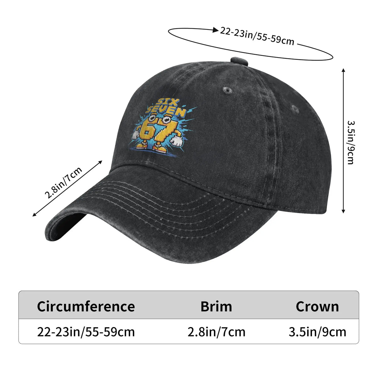 67 Meme Brainrot Six Seven Kids Gaming Gen Alpha Sun Baseball Cap Casual Men Trucker Hat Wholesale Design Outdoor Snapback Cap