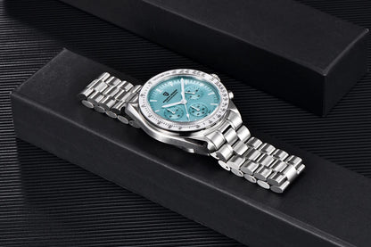 New PAGANI DESIGN Moon Men Watch Retro Luxury Quartz Watches For Men Stainless steel Sport waterproof Chronograph Man+With BOX