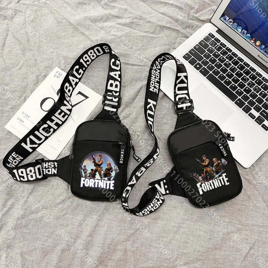 Fortnites Adult Shoulder Bag Sports Casual Lightweight Mini Phone Bags Cartoon Game Figure Printed Men Crossbody Chest Pack Gift