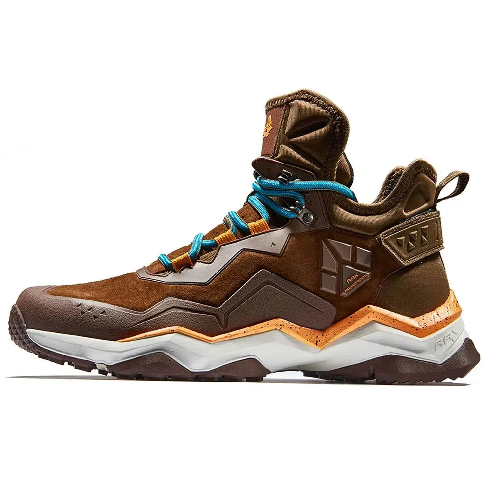 RAX winter men's and women's hiking shoes snow boots waterproof leather sports shoes super warm men's boots outdoor work shoes