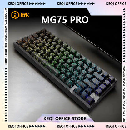 IROK MG75 PRO Mechanical Keyboard Magnetic Switch Aluminum RGB Hot Swap RT0.005 Quick Dismantling Structure Customized Pc Gifts